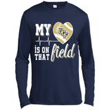 UCF Knights Football My Heart is on that Field - Canvas Long Sleeve T-Shirt