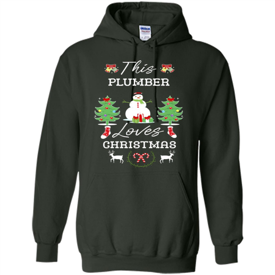 This Plumber Loves Christmas Tree Shirt with Snowman