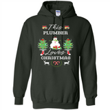 This Plumber Loves Christmas Tree Shirt with Snowman