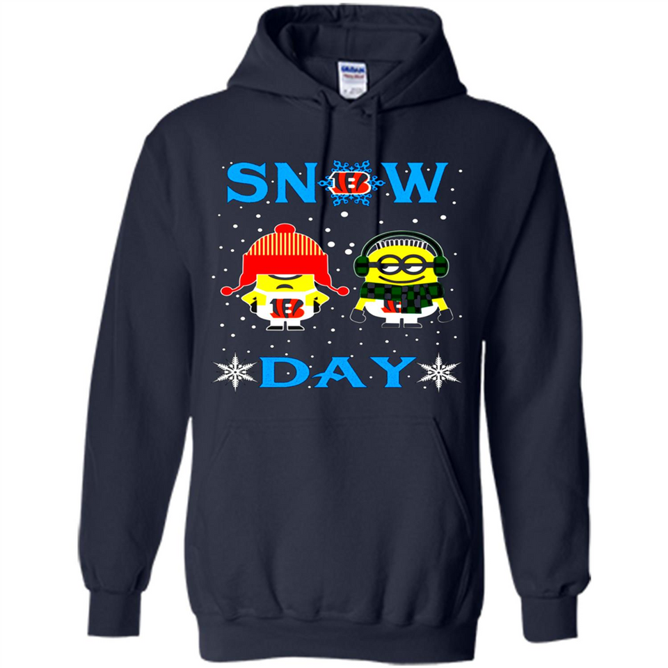 Snow Day Shirt For Cincinnati Bengals Vs Minion Fans pingpong