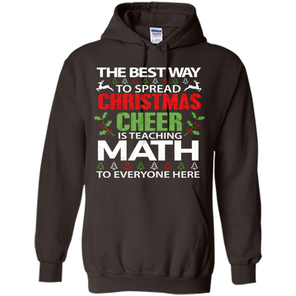 Math Teacher Christmas Shirt Christmas Cheer - Hoodie