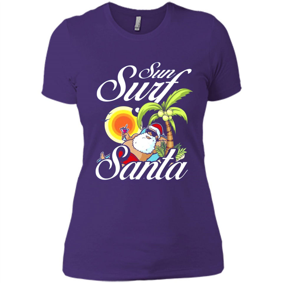 Sun Surf Santa - Ladies' Boyfriend T-Shirt