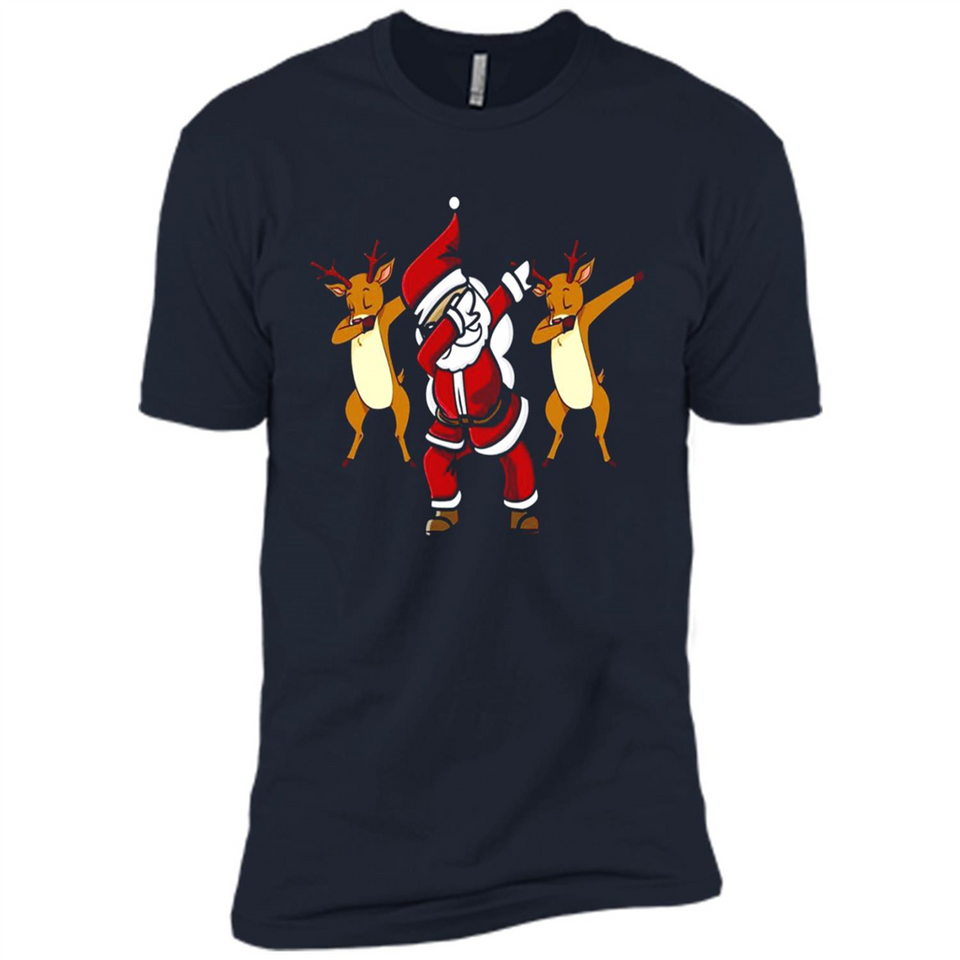 Dabbing Santa - Funny Santa Claus Christmas Dab - Premium Short Sleeve T-Shirt