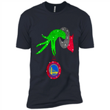 GRINCH HAND HOLDING GOLDEN STATE WARRIORS GLITTER CHRISTMAS PINGPONG
