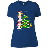 Pigs Christmas T Shirt PINGPONG - Ladies' Boyfriend T-Shirt