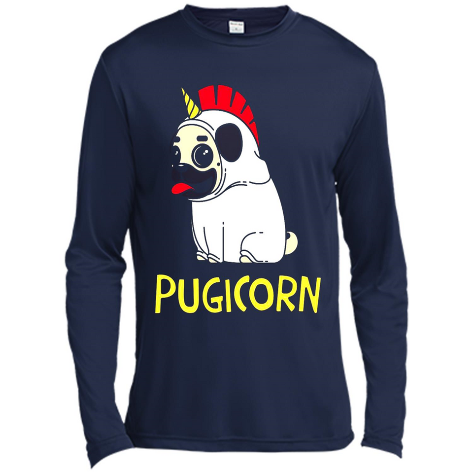 Pugicorn Pug Unicorn Funny Shirt PINGPONG - Canvas Long Sleeve T-Shirt