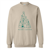 Merry Catmas Funny Cat Christmas Tree Sweatshirt - Sweatshirt