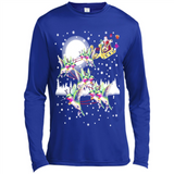 Hummingbird Santa Sleigh - Canvas Long Sleeve T-Shirt