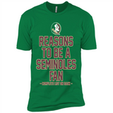 Reasons to be a Florida State Seminoles Fan Complete List on Back - Premium Short Sleeve T-Shirt