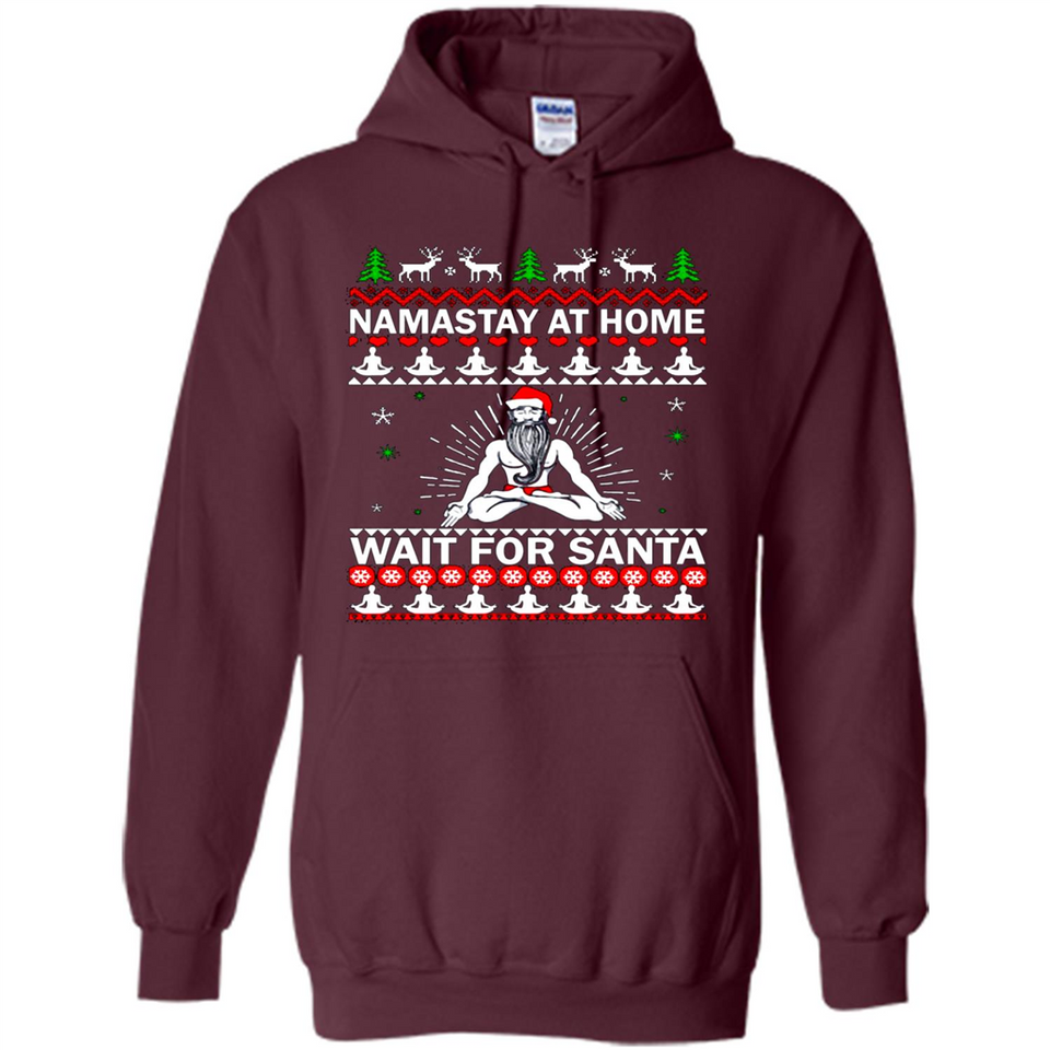 Namastay at home and wait for Santa Christmas sweatshirt PINGPONG