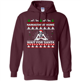Namastay at home and wait for Santa Christmas sweatshirt PINGPONG