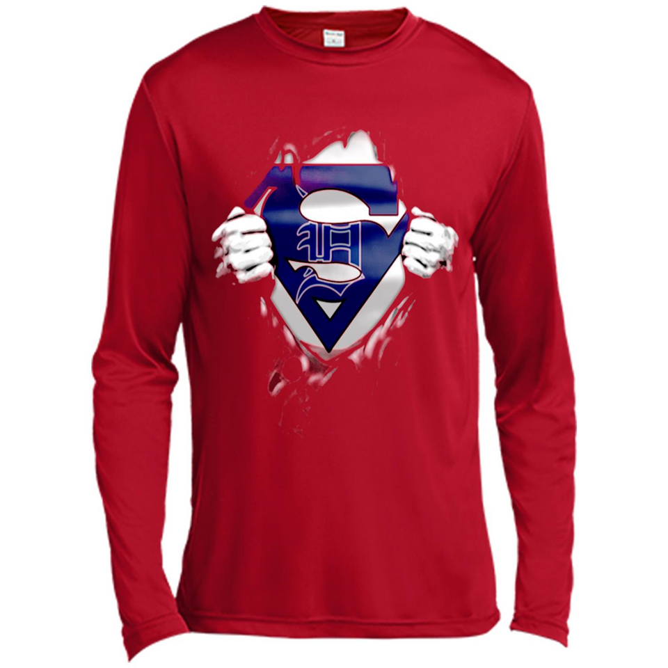 Detroit Tigers And Superman Fans - Canvas Long Sleeve T-Shirt