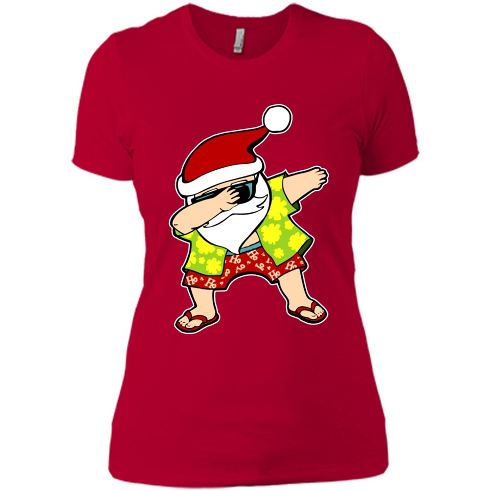 Dabbing Santa Christmas In July 1 - Ladies' Boyfriend T-Shirt