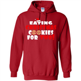 Womens Funny Eating Christmas Cookies For Two Pregnancy - Hoodie