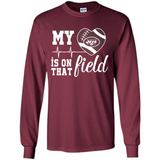 New York Jets Football My Heart is on that Field - Long Sleeve T-Shirt
