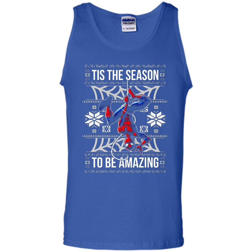 Marvel Spider Man Tis The Season To Be Amazing Ugly Christmas Mug PINGPONG - Tank Top