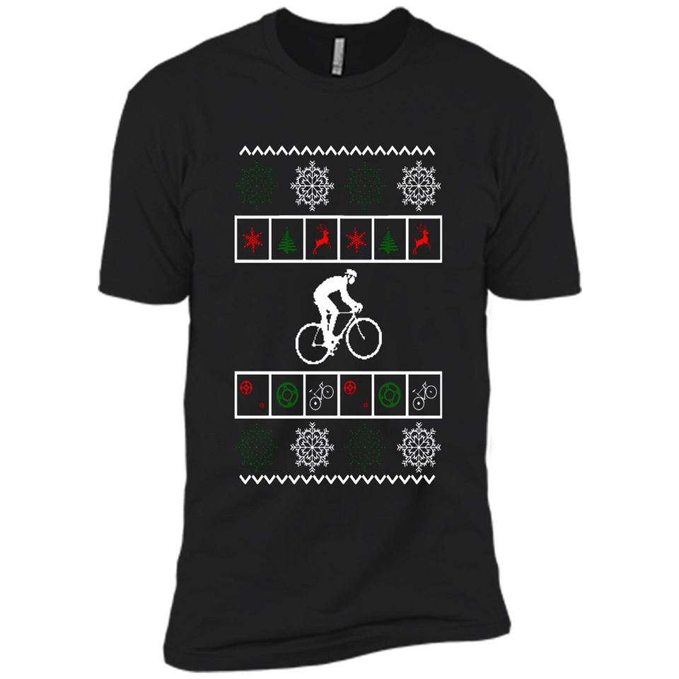 Christmas Ugly Sweater Best Cycling Ugly Christmas Sweater - Premium Short Sleeve T-Shirt
