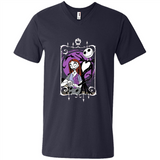 Disney Nightmare Before Christmas Jack And Sally T-Shirt - Men's V-Neck
