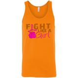 Fight Like A Girl Breast Cancer Awareness - Canvas Unisex Tank