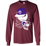 Jack Skellington The Nightmare Before Christmas-Rams Football - Long Sleeve T-Shirt
