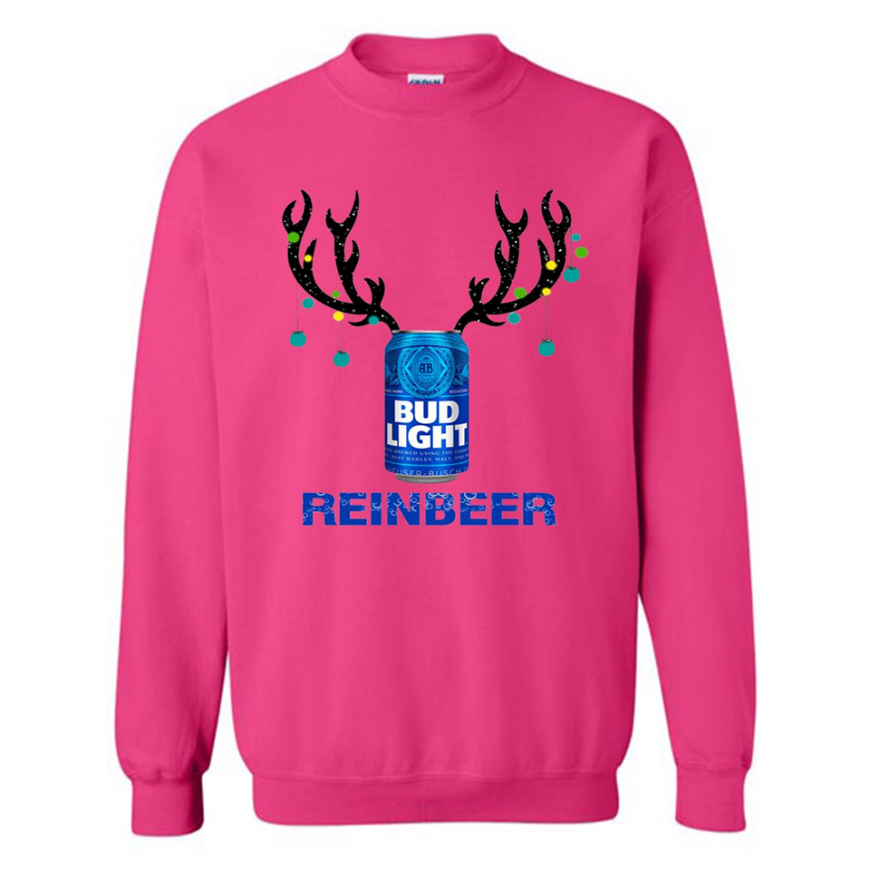 Bud Light Reinbeer Funny Beer Reindeer Christmas Sweatshirt - Sweatshirt