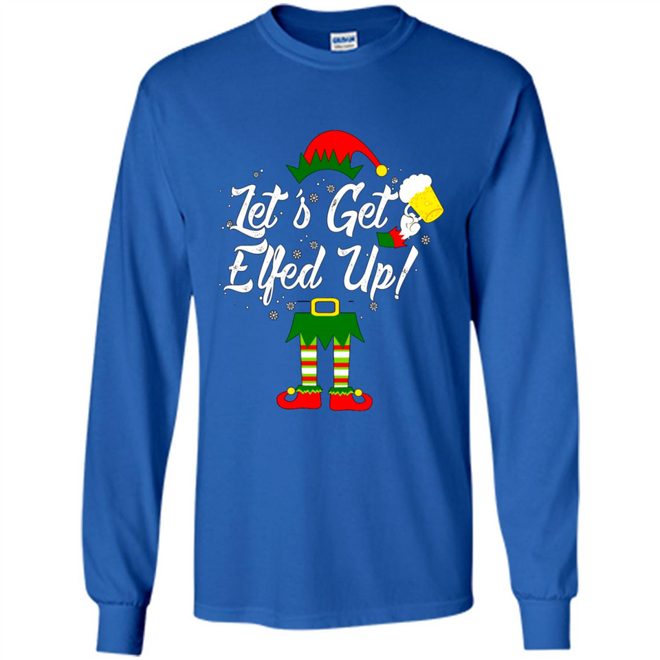 Let's Get Elfed Up Drinking Beer Christmas PINGPONG