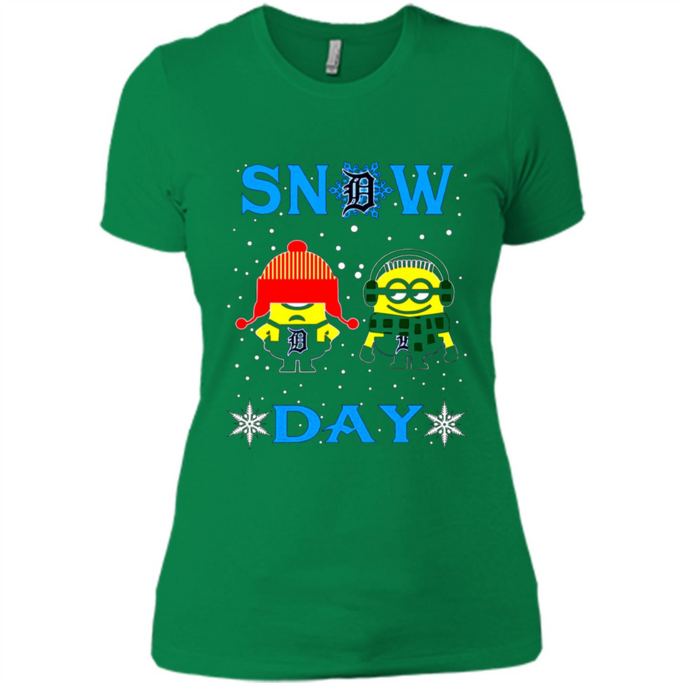 Snow Day Shirt For Detroit Tigers Vs Minion Fans pingpong