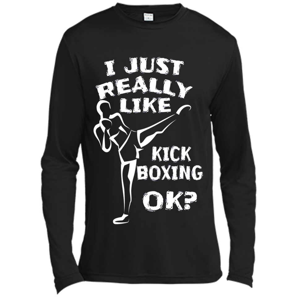 Kick Boxing Shirt Kick Boxer Boxing Workout - Canvas Long Sleeve T-Shirt