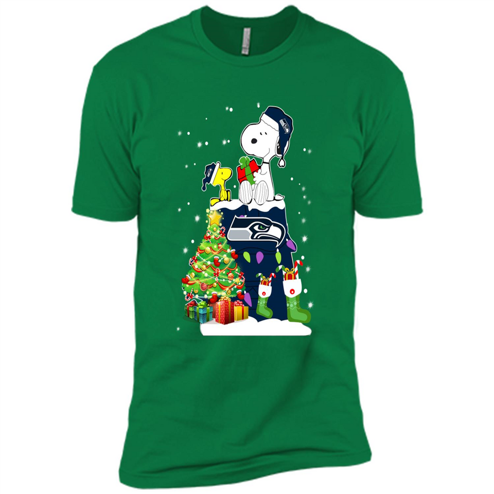 SEATTLE SEAHAWKS SNOOPY & WOODSTOCK CHRISTMAS