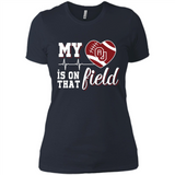 Oklahoma Sooners Football My Heart is on that Field - Ladies' Boyfriend T-Shirt