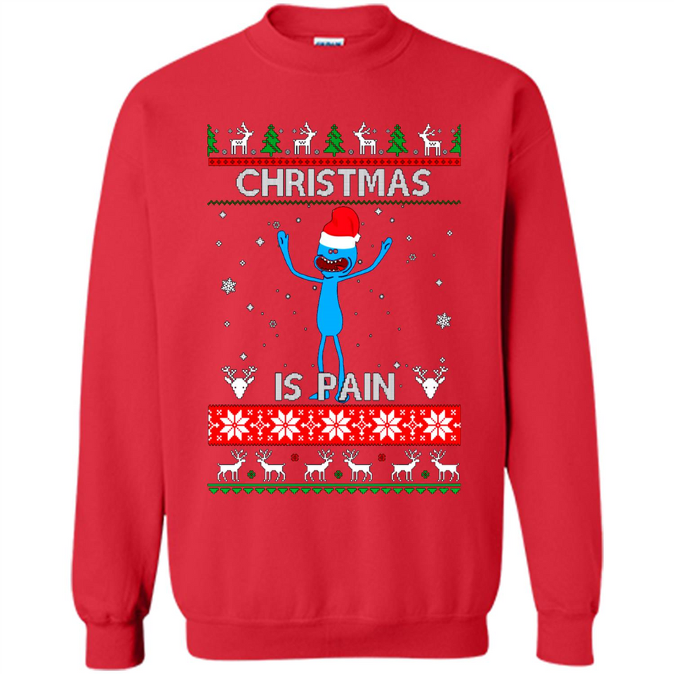Mr Meeseeks Christmas Is Pain – Rick and Morty Christmas Sweater PINGPONG
