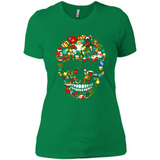 Skull Christmas Decorations Merry Xmas T-Shirt - Ladies' Boyfriend T-Shirt