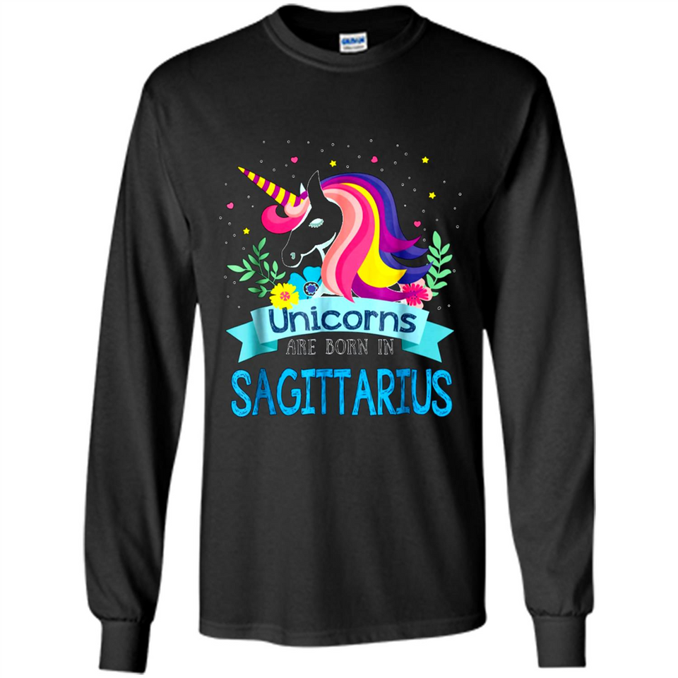 Unicorns are born in Sagittarius Birthday Rainbow Custom Ultra Cotton