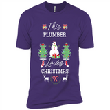 This Plumber Loves Christmas Tree Shirt with Snowman