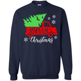 Vintage Christmas Classic Truck T-Shirt with Snow and Tree
