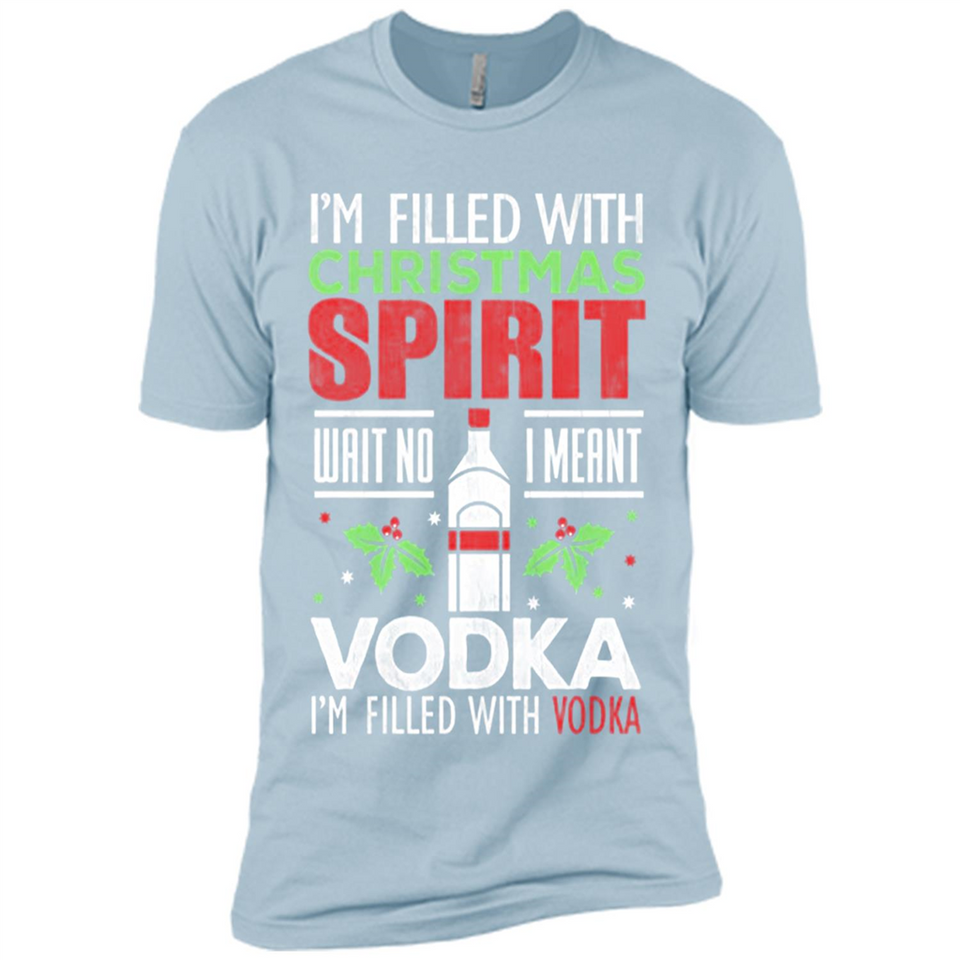 Christmas Gift Shirt Christmas Spirit Vodka Santa - Premium Short Sleeve T-Shirt