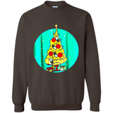 Funny Pizza Ugly Christmas Sweater Xmas Pizza Tree - Sweatshirt