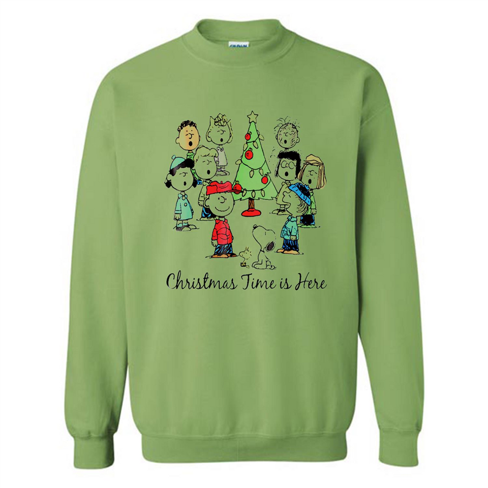 Snoopy Christmas Time Is Here Sporty T-Shirt - Sweatshirt