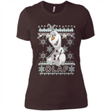 Olaf frozen ugly christmas sweater - Ladies' Boyfriend T-Shirt
