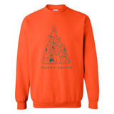 Merry Catmas Funny Cat Christmas Tree Sweatshirt - Sweatshirt