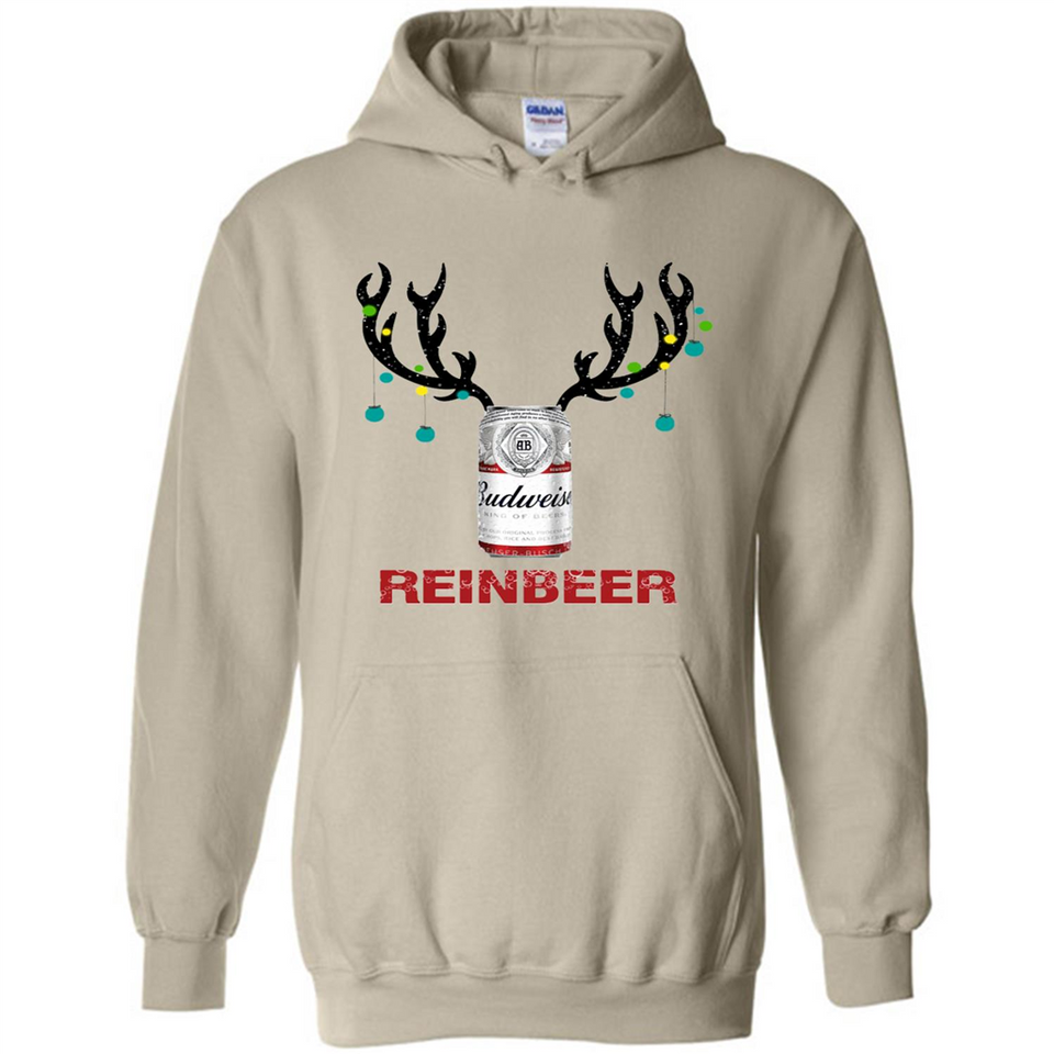 Budweiser Reinbeer Funny Beer Reindeer Christmas Sweatshirt - Hoodie