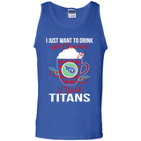 I Just Want To Drink Hot Chocolate & Watch Tennessee Titans Ugly Christmas Sweater PINGPONG