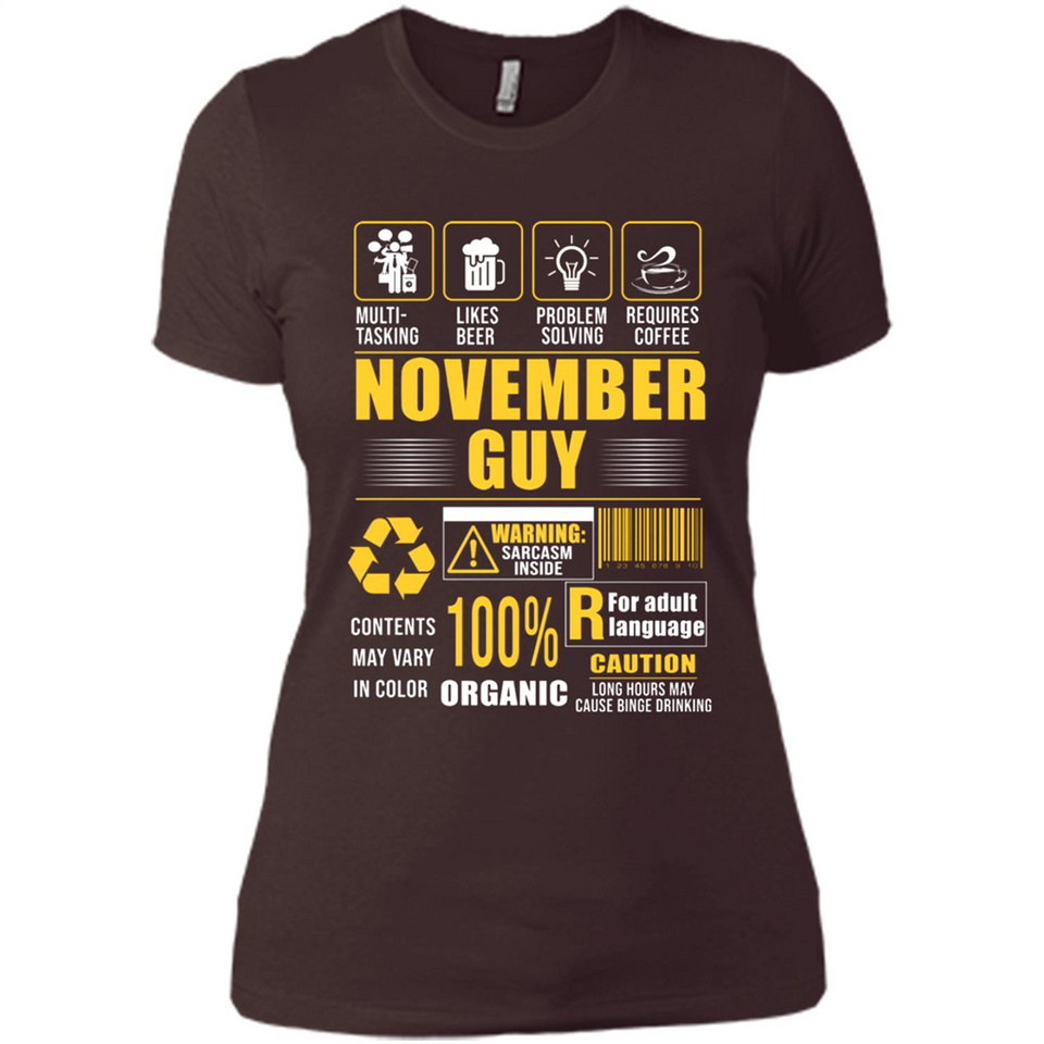November Guy Multitasking - Ladies' Boyfriend T-Shirt