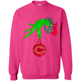 GRINCH HAND HOLDING CHICAGO BEARS GLITTER CHRISTMAS PINGPONG