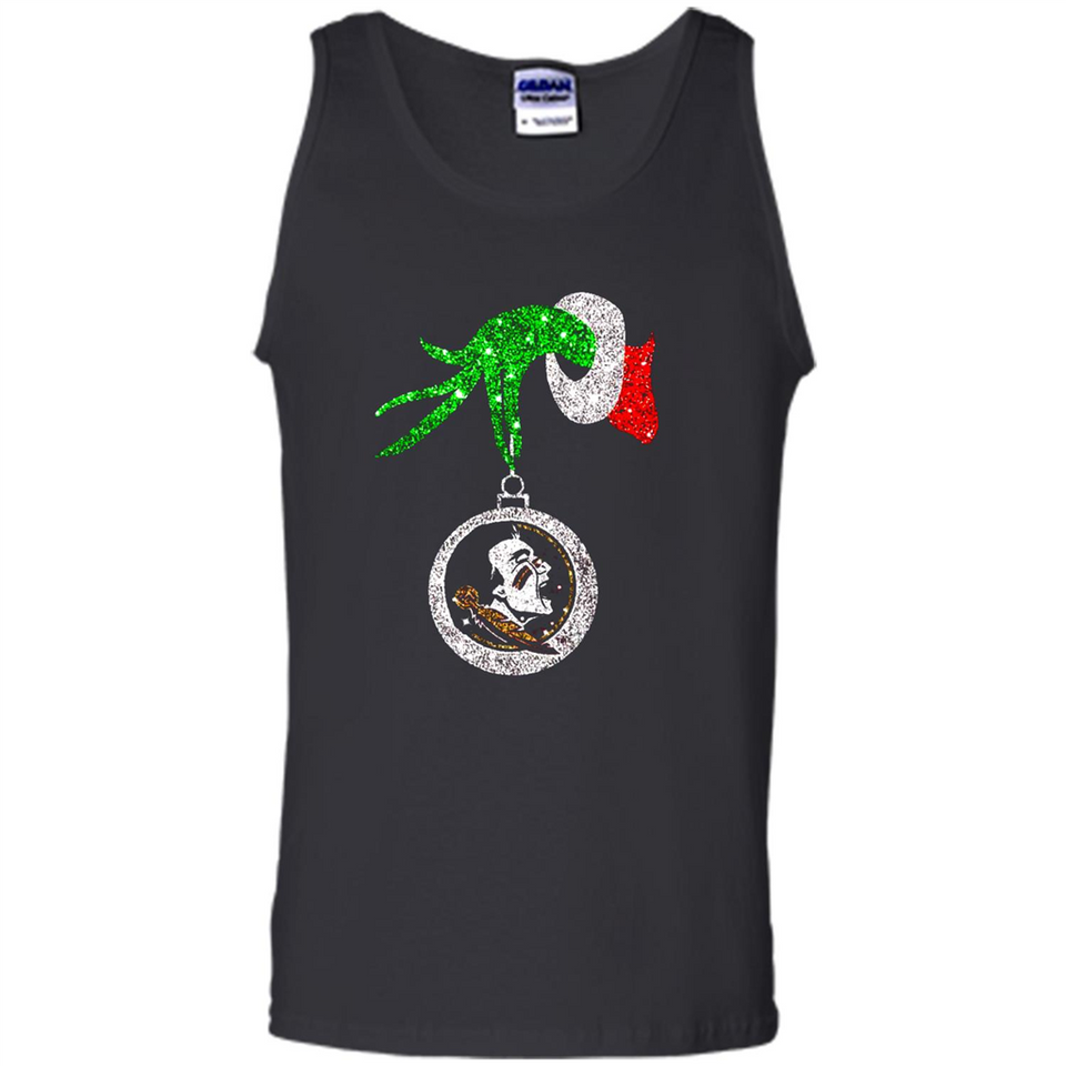 Amazing Florida State Seminoles Glitter Grinch Monogram Ornament Christmas Gift - Tank Top