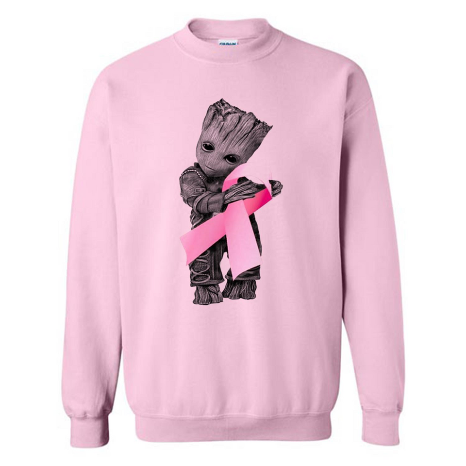 Groot Hug Breast Cancer - Sweatshirt
