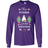 This Plumber Loves Christmas Tree Shirt with Snowman