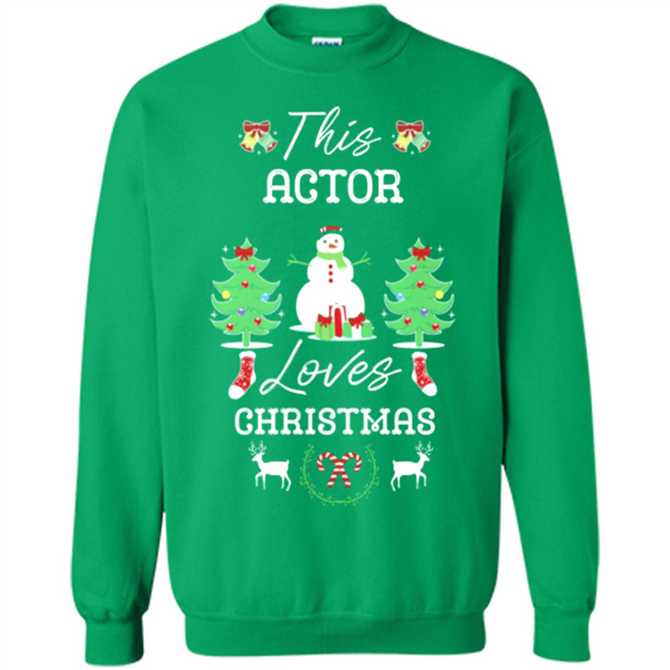 This Actor Loves Christmas Tree Shirt with Snowman