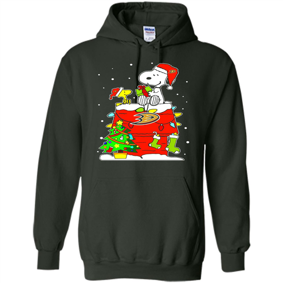 Anaheim Ducks Snoopy Ugly Christmas Sweaters - Hoodie