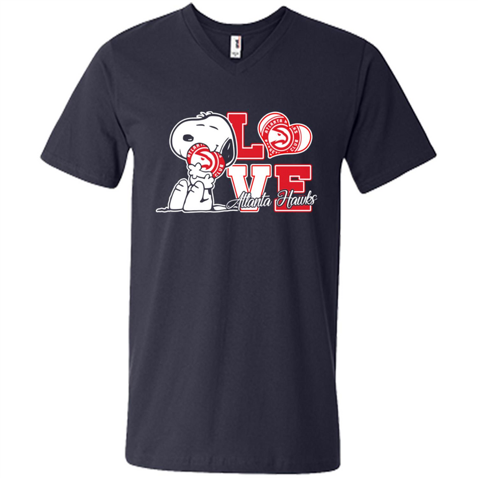 Snoopy loves NBA Atlanta Hawks - Men's V-Neck